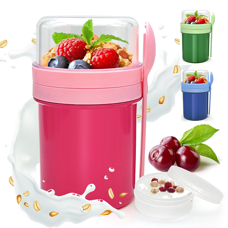 Food Storage Meals - Portable Double Layer Overnight Oats Cup