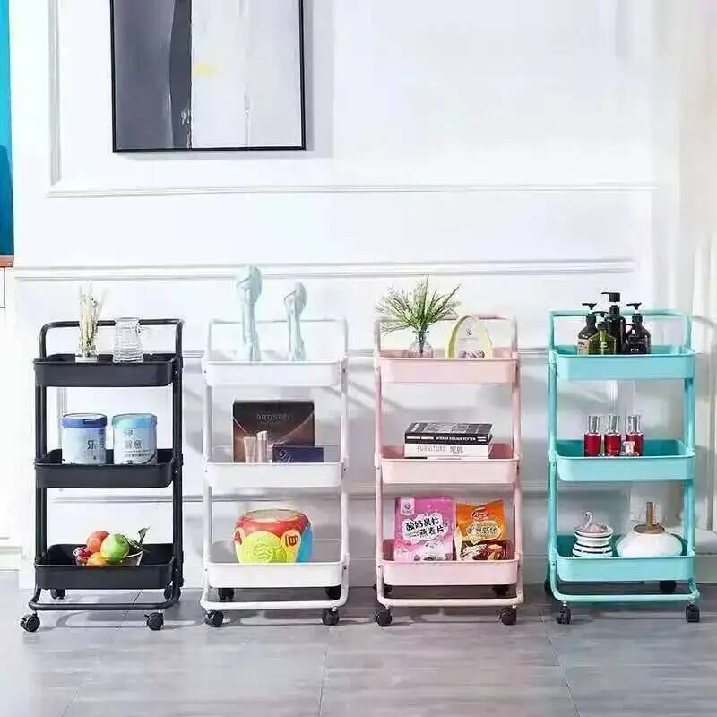 Food Storage With Wheels - Cart Chariot Cosmetic Trolley Mobile Rolling