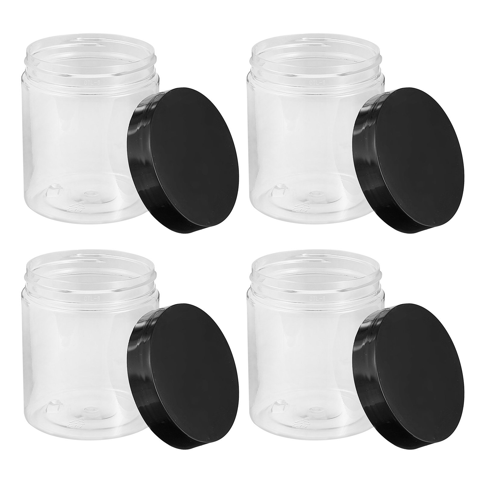 Food Storage Jars & Containers - 12Pcs Clear Plastic Storage Jars Sealed