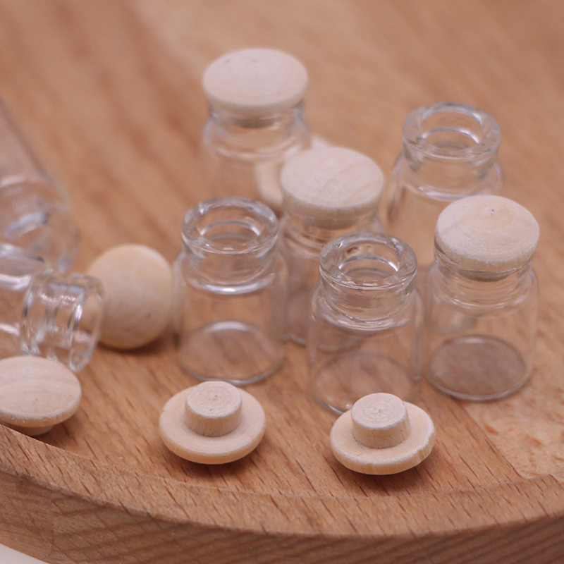 Food Storage Jars & Containers - 4Pcs 1:12 Dollhouse Miniature Glass Jars