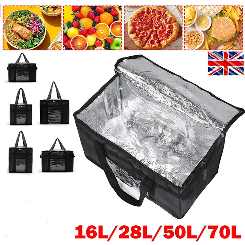 Food Storage Zipper Bags - 16L-70L Insulated Thermal Tote Bag Big
