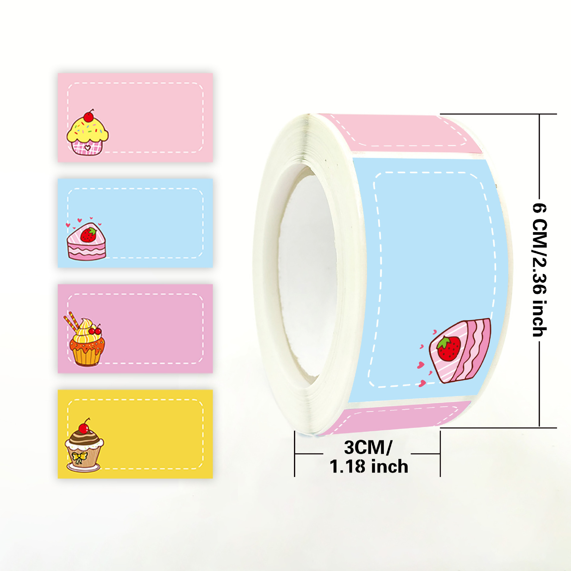 Food Storage Name - 250pcs/roll Cartoon Name Stickers for Kids