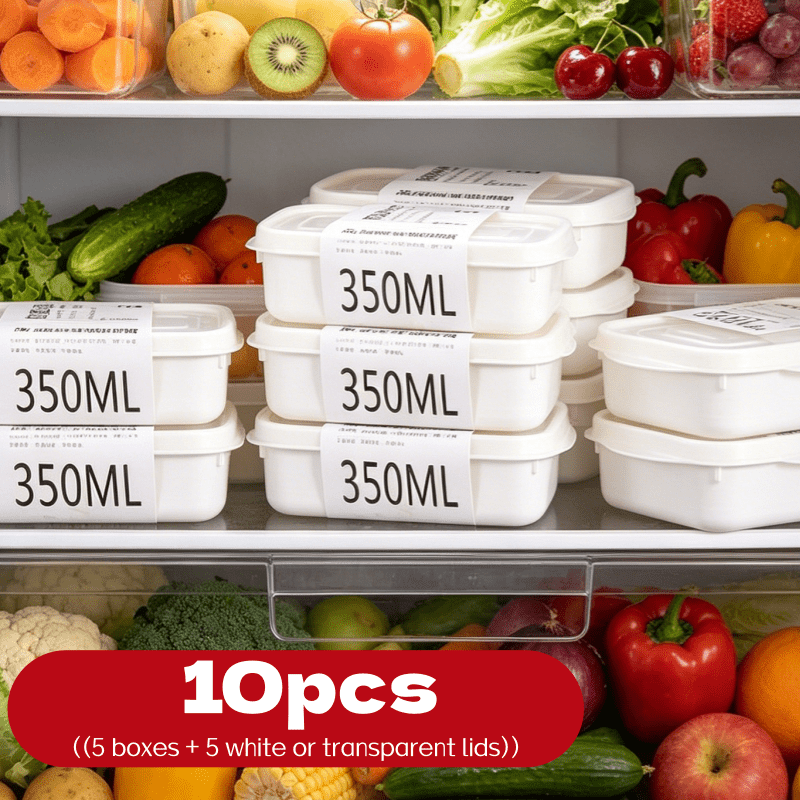 Food Storage Lunch Box - 10Pcs Reusable Stackable Food Storage Box