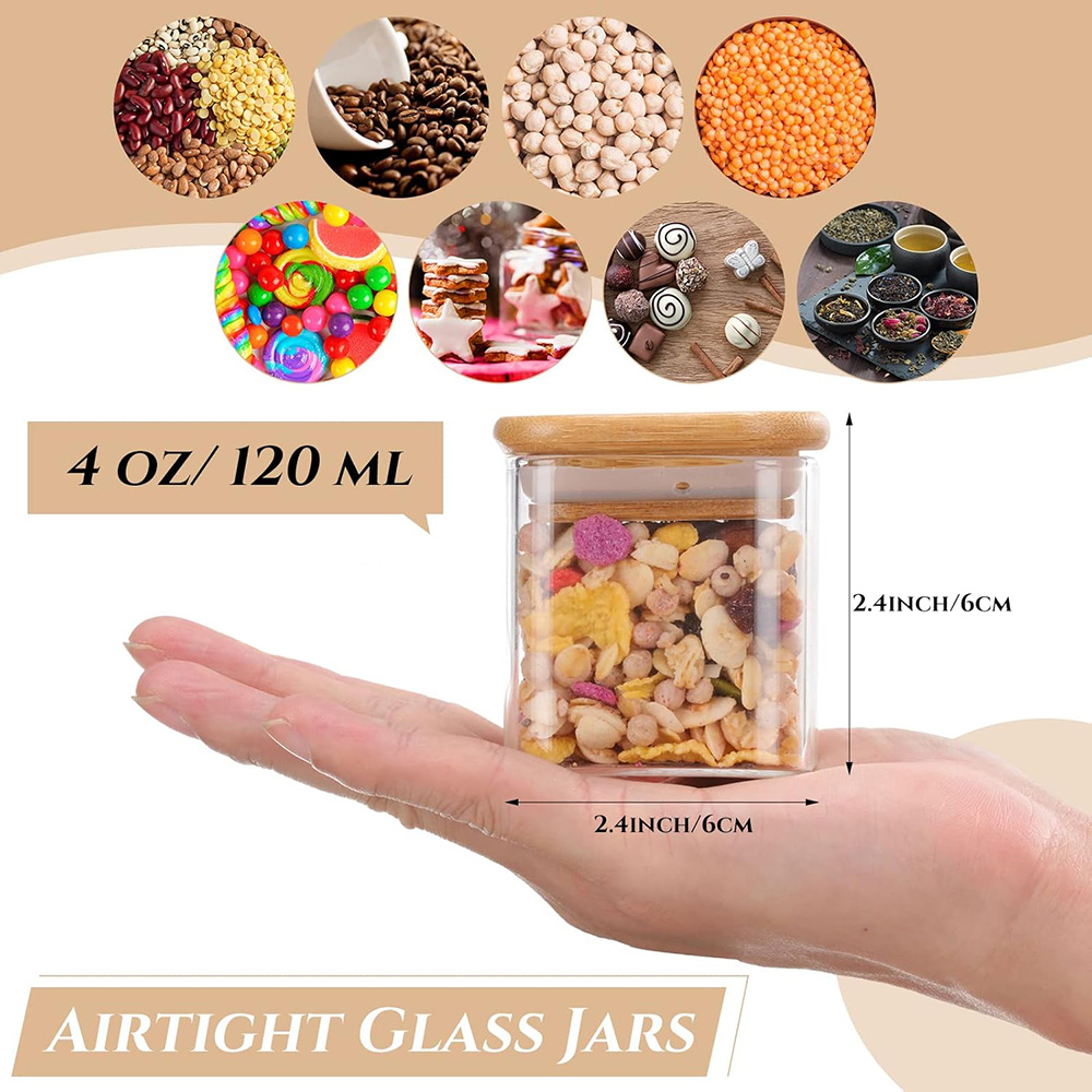 4oz 6Packs Glass Jars Set with - Food Storage Glass Set recension och pris