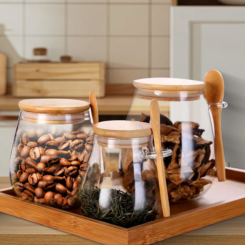 34oz sealed glass jar with spo - Food Storage Glass Set recension och pris