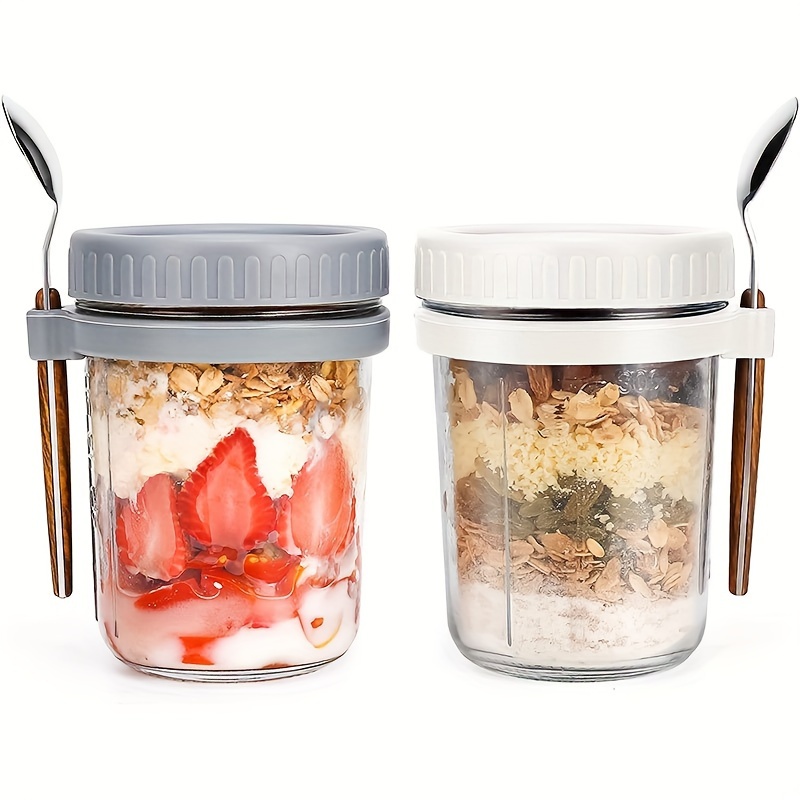 1pc/2pcs Glass Oatmeal Cup, Ov - Food Storage Glass Set recension och pris