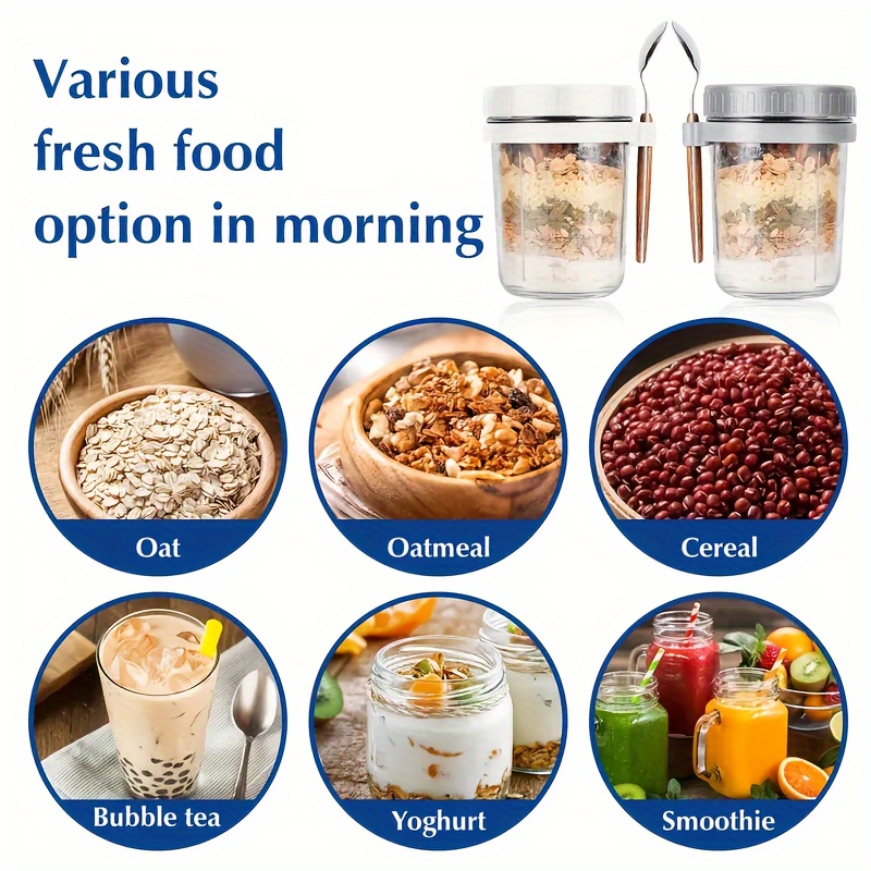 1pc/2pcs Glass Oatmeal Cup, Ov - Food Storage Glass Set recension och pris