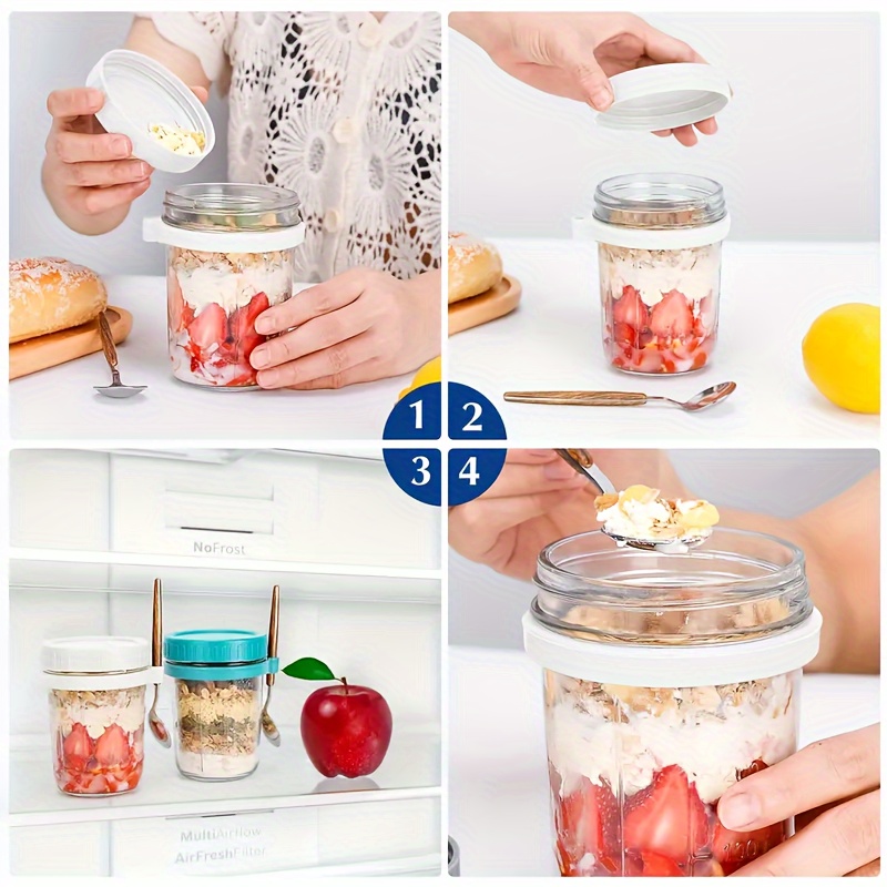 1pc/2pcs Glass Oatmeal Cup, Ov - Food Storage Glass Set recension och pris