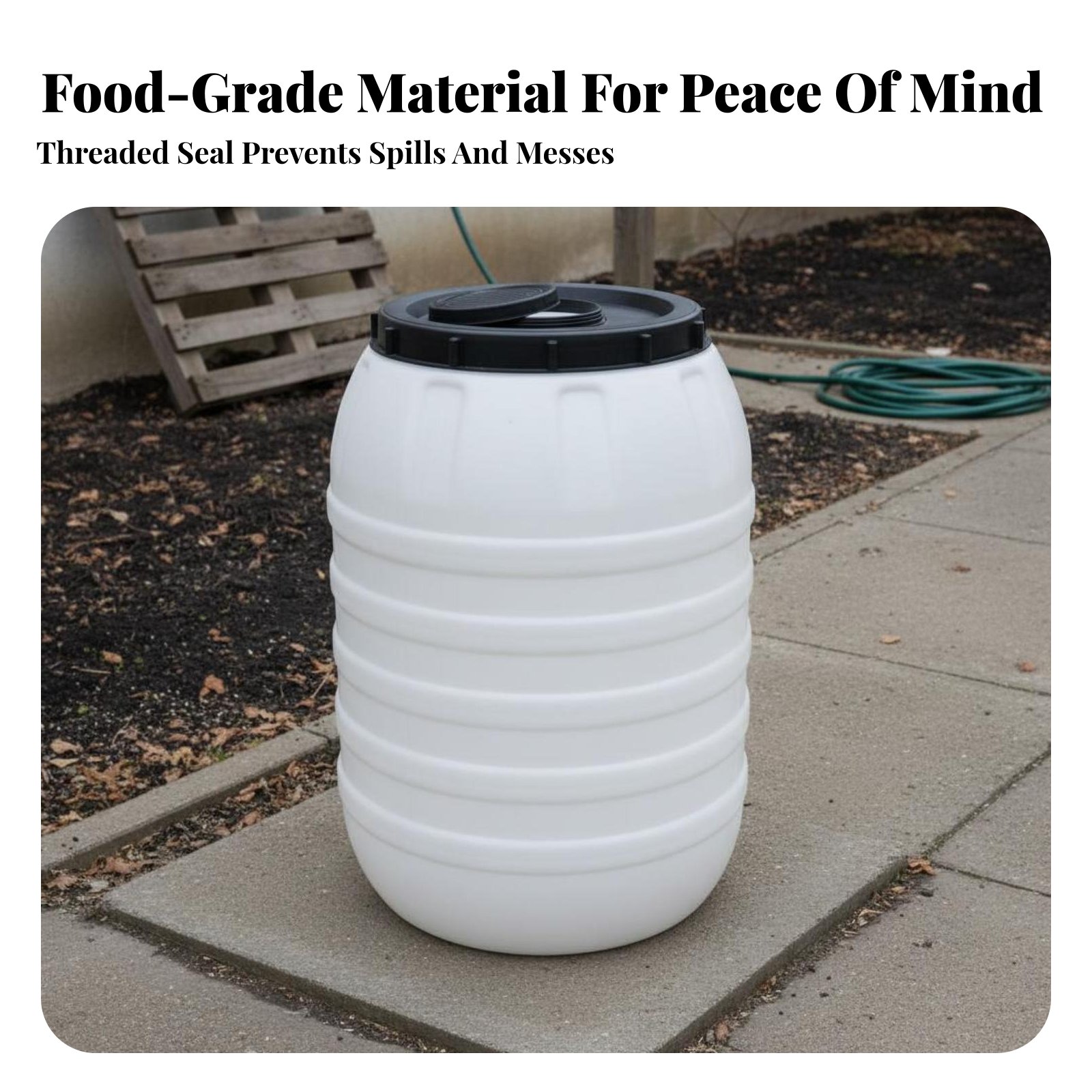 Food Grade Plastic Barrel Airt - Food Storage With Lids recension och pris