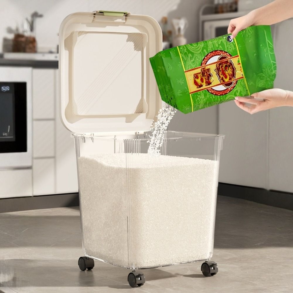 Insect Proof Rice Storage Box  - Food Storage With Wheels recension och pris