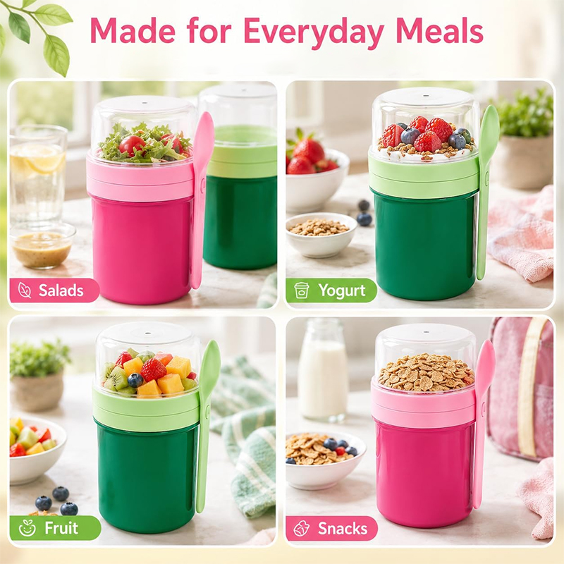 Portable Double Layer Overnigh - Food Storage Meals recension och pris