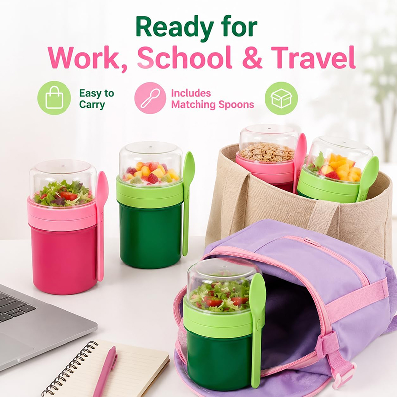 Portable Double Layer Overnigh - Food Storage Meals recension och pris