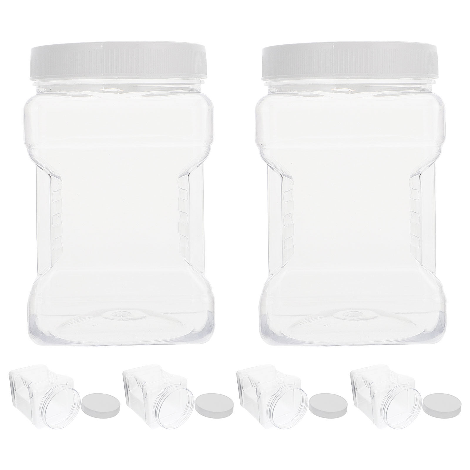 6Pcs Transparent Square Canist - Food Storage Jars & Containers recension och pris