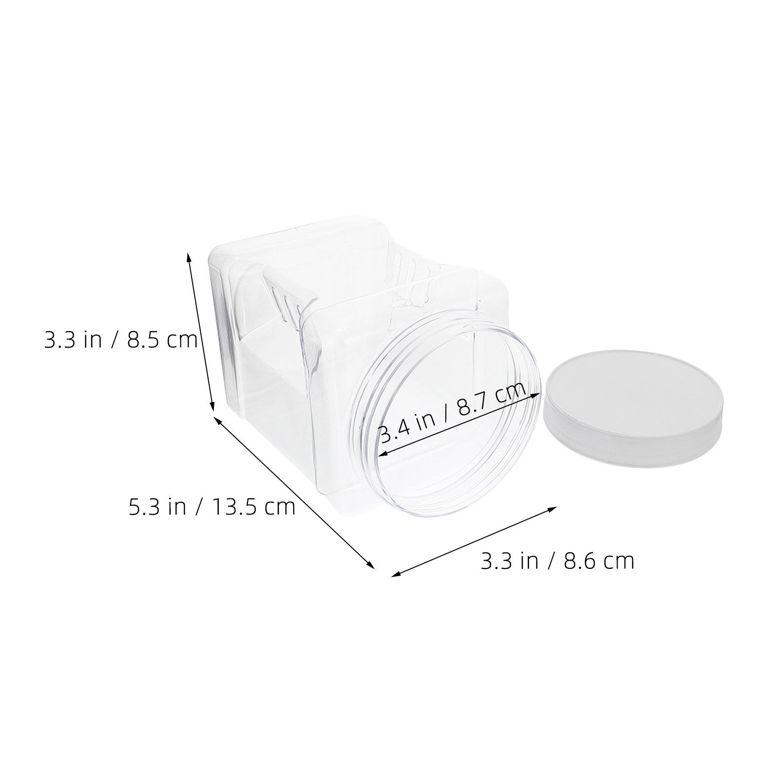 6Pcs Transparent Square Canist - Food Storage Jars & Containers recension och pris