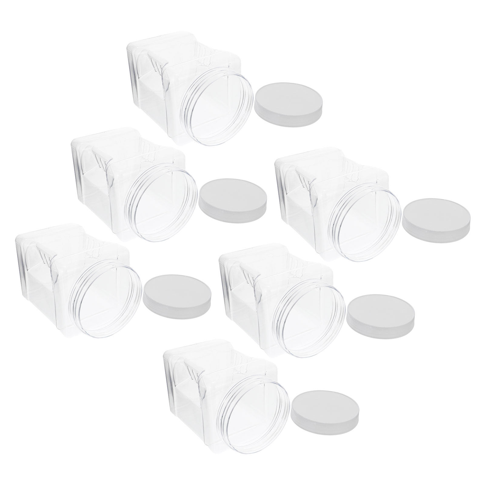 6Pcs Transparent Square Canist - Food Storage Jars & Containers recension och pris