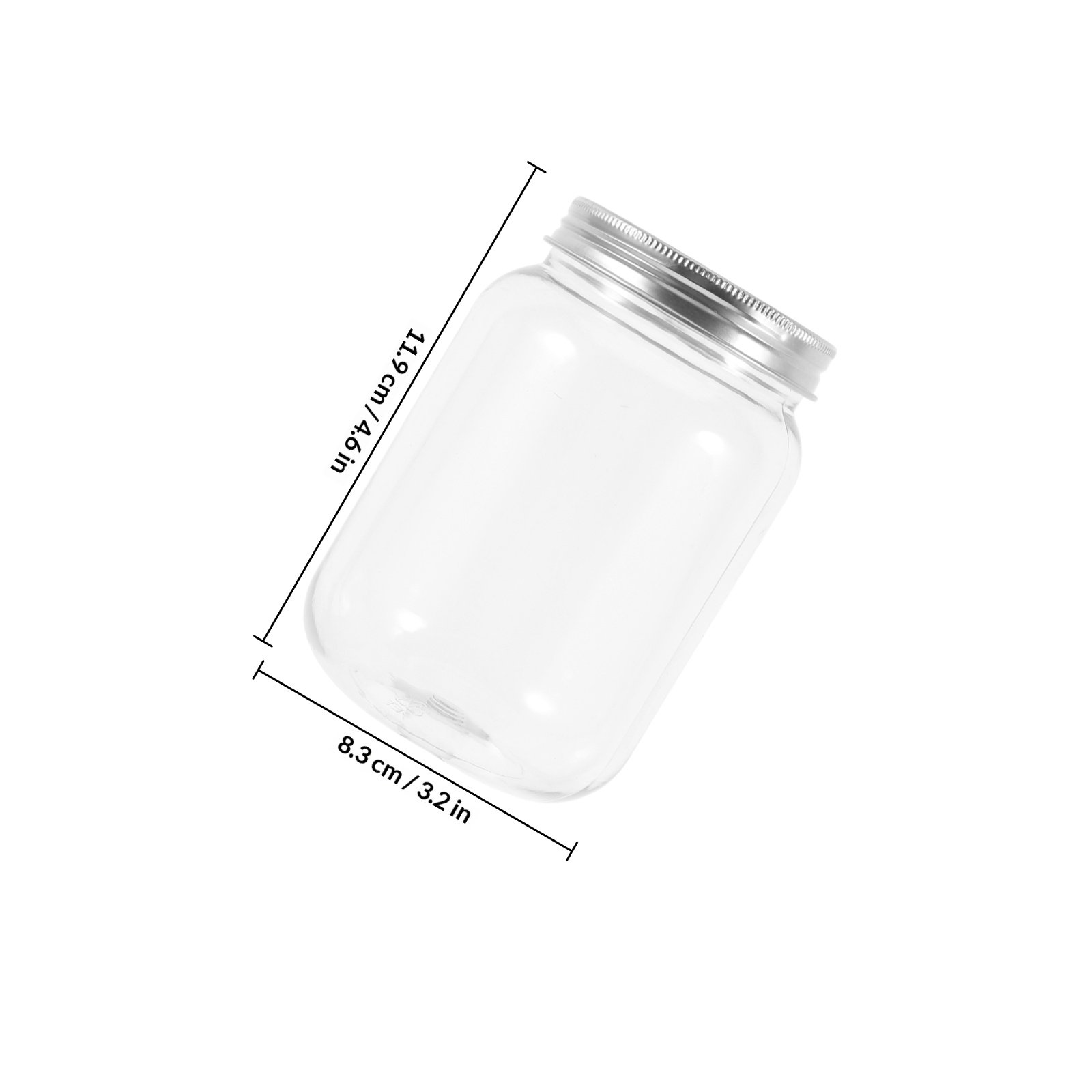 4Pcs Clear Plastic Jars with A - Food Storage Jars & Containers recension och pris