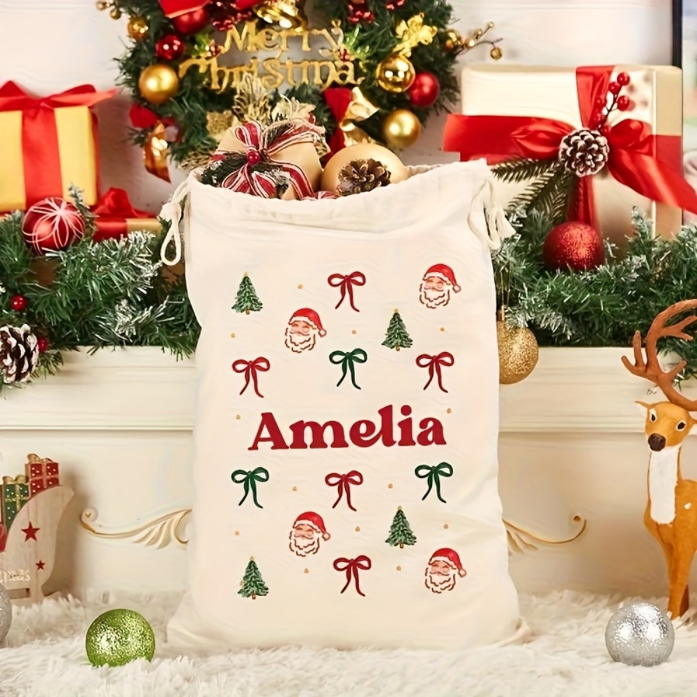 Personalised Simple Santa & Ch - Food Storage Name recension och pris