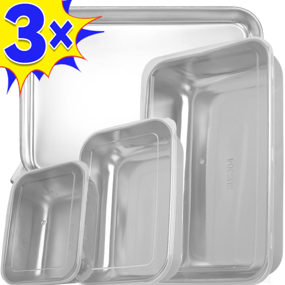 Stainless Steel Food Storage B - Food Storage Box Set recension och pris
