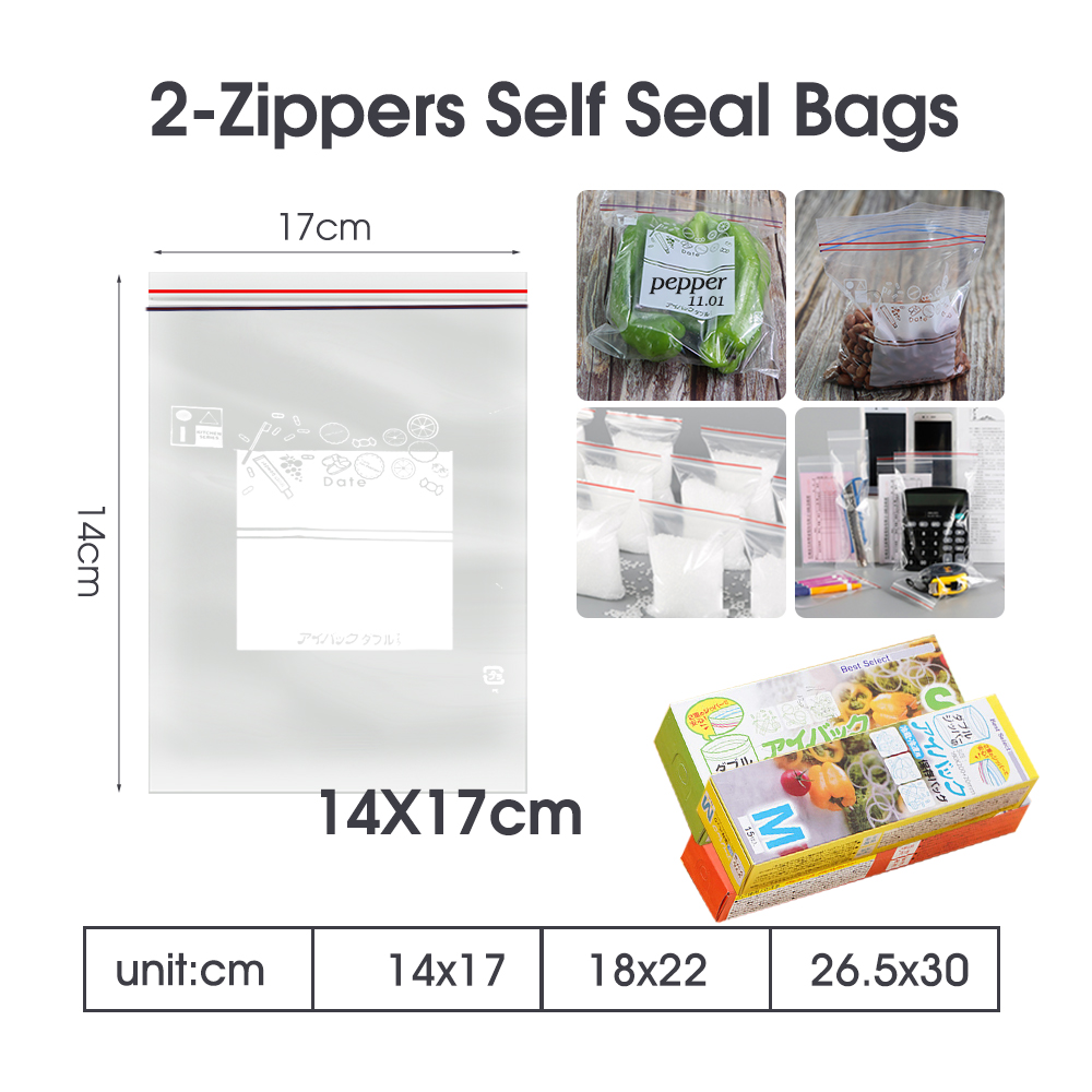 0.12mm Thick Resealable Dual Z - Lock And Lock Food Storage recension och pris