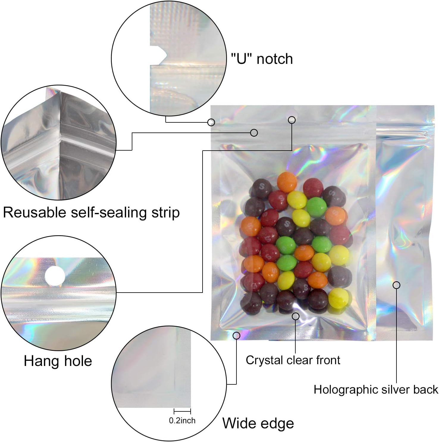 50/10PCS Laser Sealing Bags Pl - Lock And Lock Food Storage recension och pris