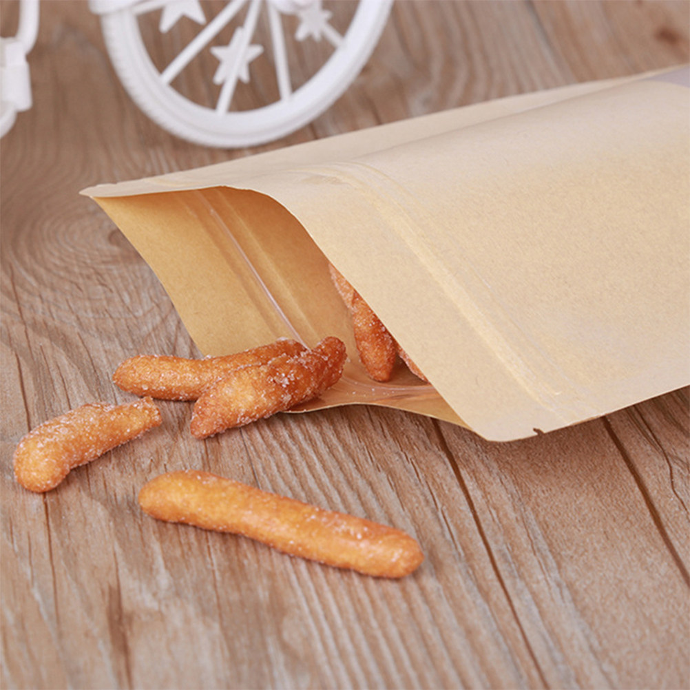 50Pcs Kraft Paper Zipper Seale - Food Storage Zipper Bags recension och pris
