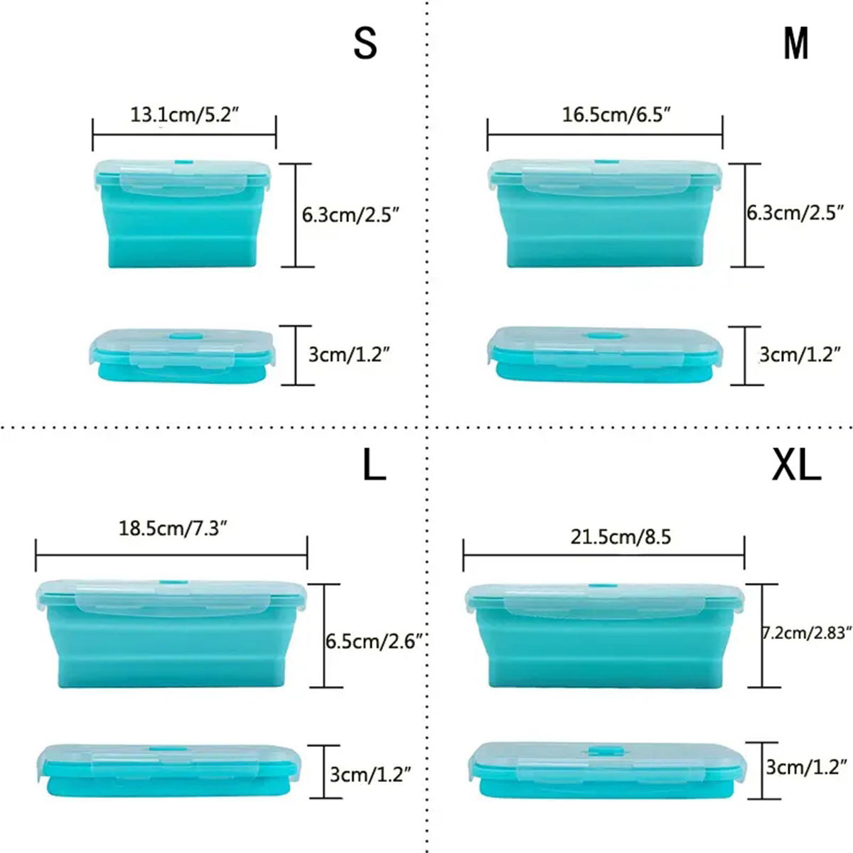 Collapsible Silicone Food Stor - Food Storage Lunch Box recension och pris