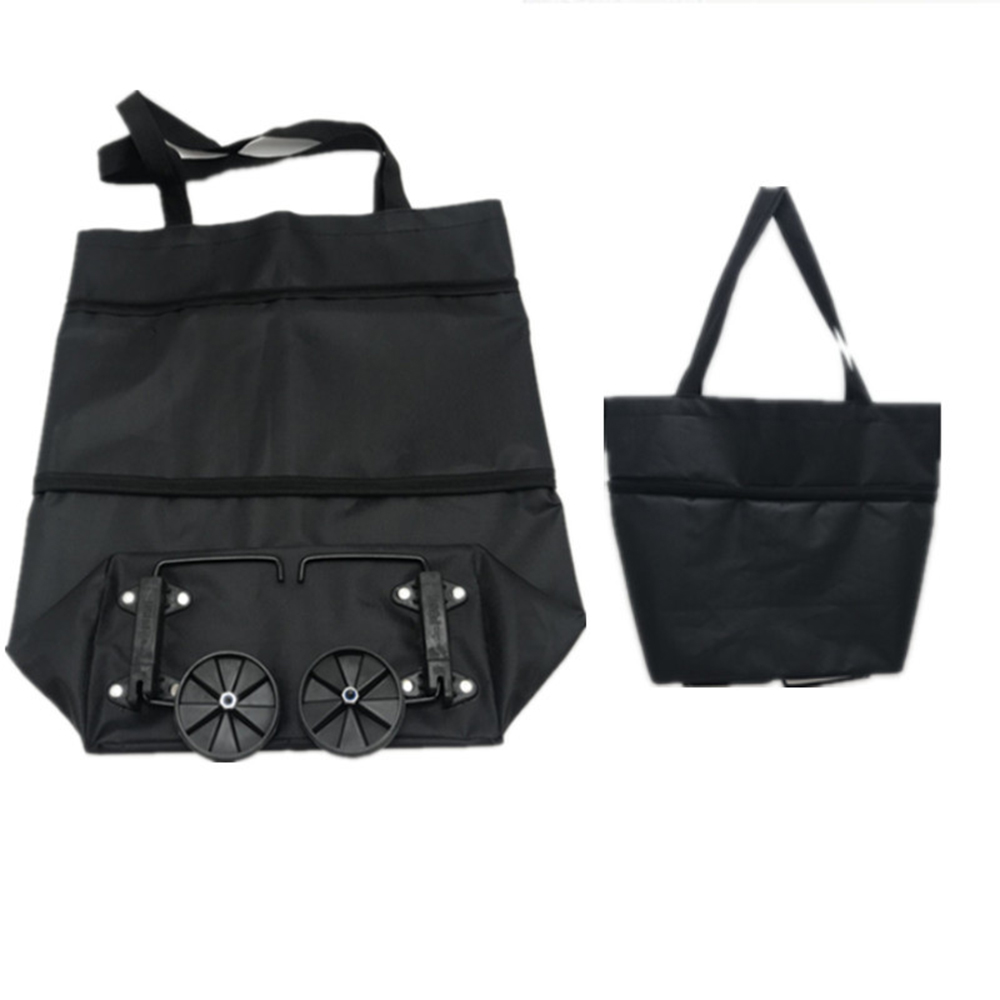 Folding Shopping Pull Cart Tro - Food Storage With Wheels recension och pris