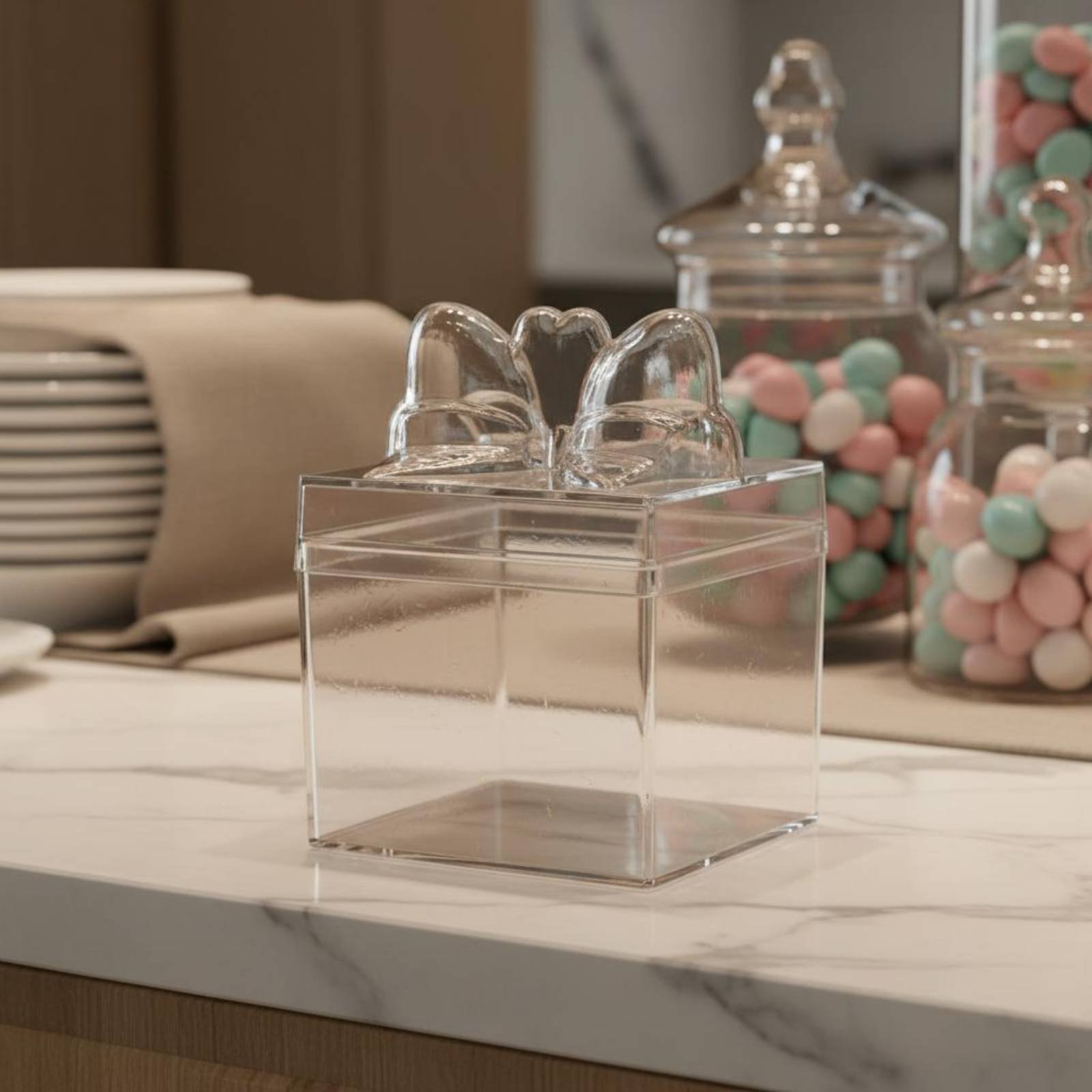 Clear Plastic Candy Box with R - Food Storage Box recension och pris