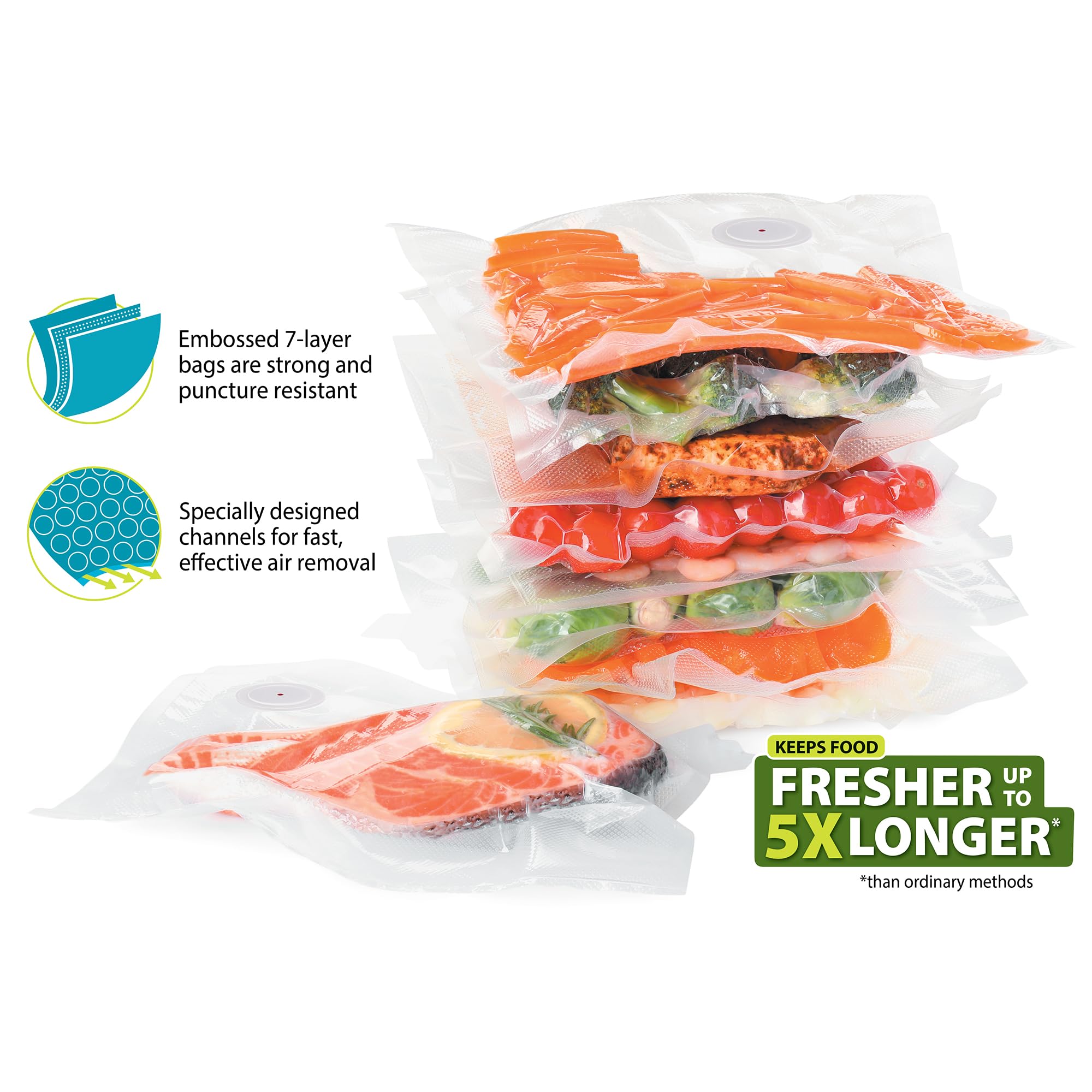 Upgraded Version vacuum food s - Food Storage Zipper Bags recension och pris