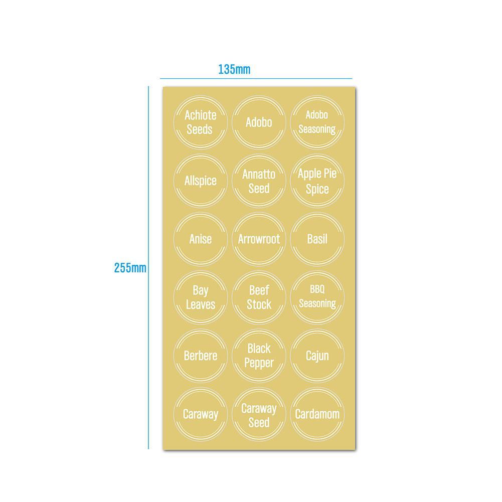 144 Pcs/set Transparent Spice  - Food Storage Name recension och pris