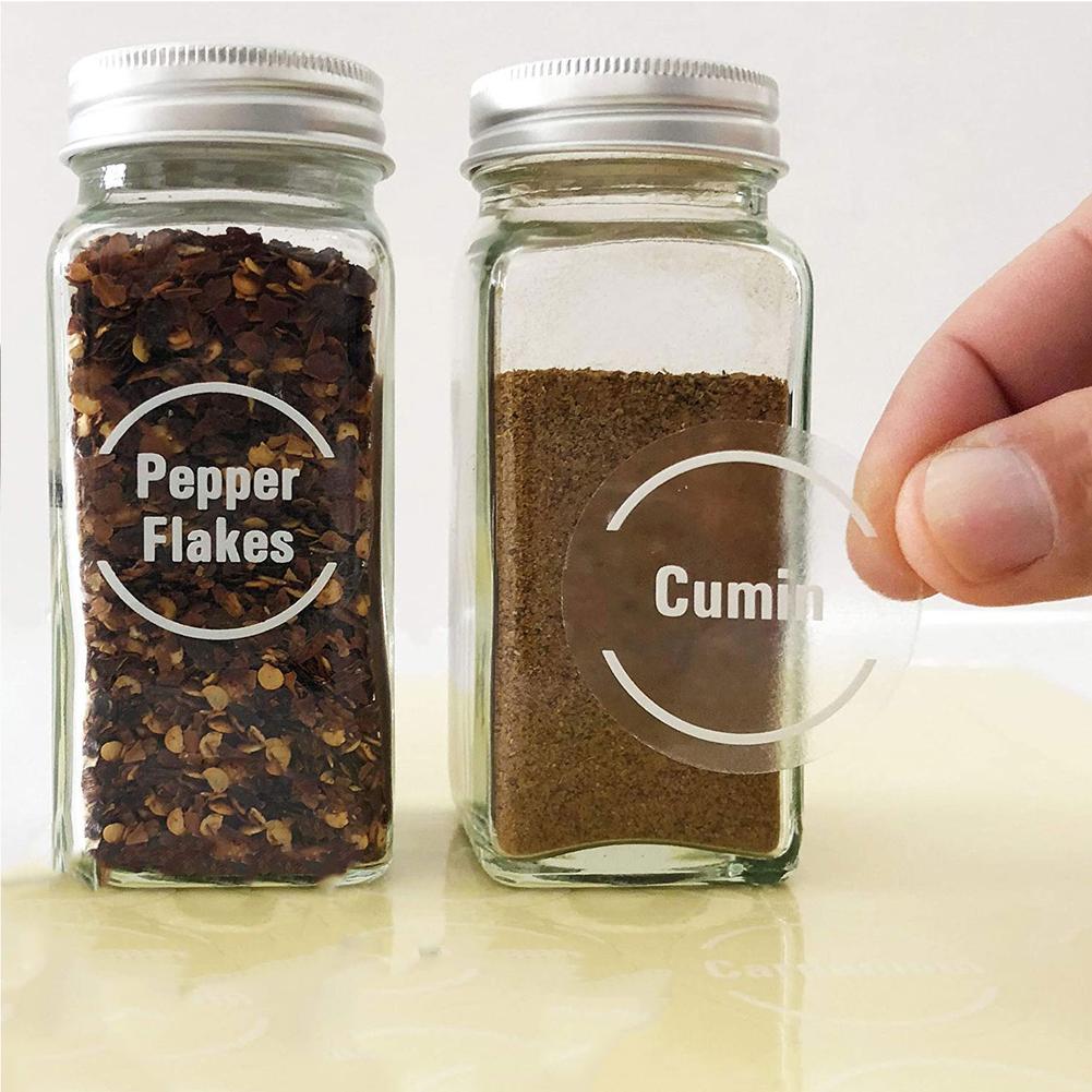 144 Pcs/set Transparent Spice  - Food Storage Name recension och pris