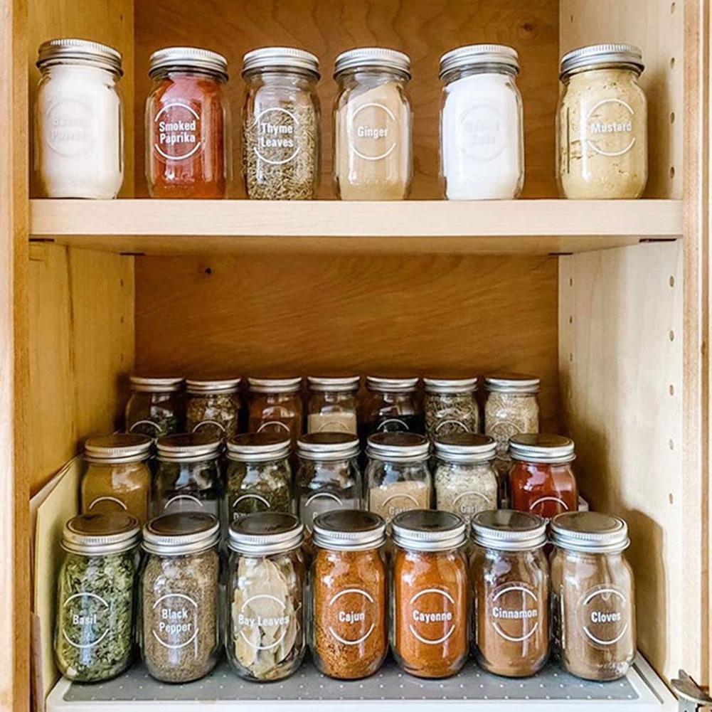 144 Pcs/set Transparent Spice  - Food Storage Name recension och pris