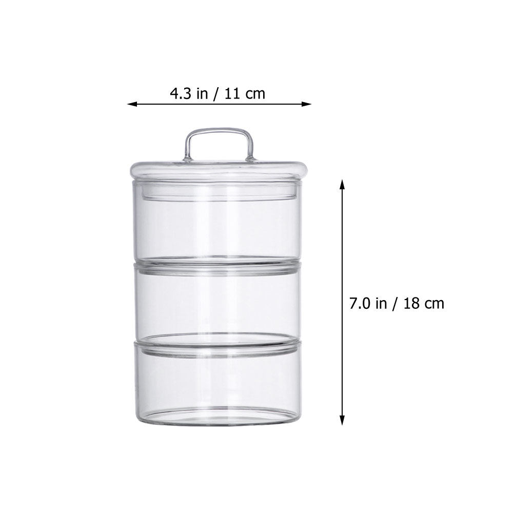 1Set Clear Glass Storage Bowl  - Food Storage Jars & Containers recension och pris