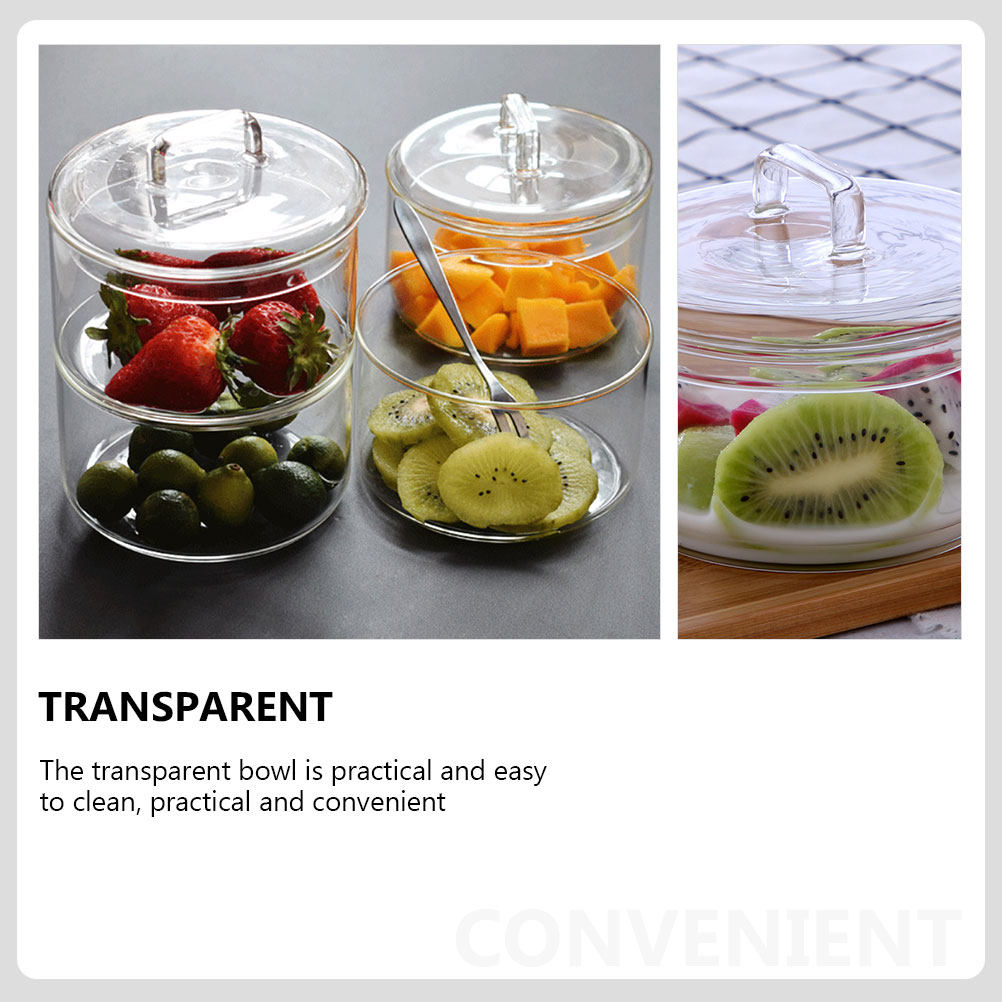 1Set Clear Glass Storage Bowl  - Food Storage Jars & Containers recension och pris