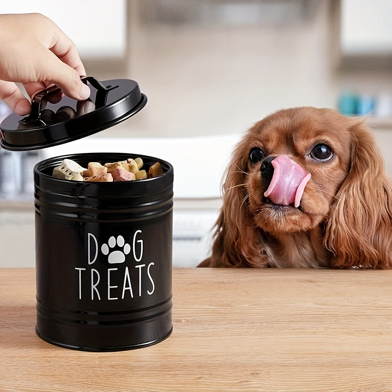 Metal Dog Treat Container Dog  - Food Storage Dog recension och pris