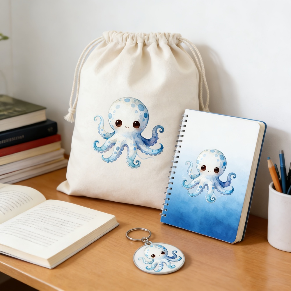 Cute Octopus Custom Name Draws - Food Storage Name recension och pris