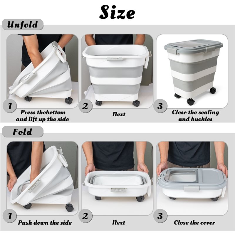 A53Q-Food Storage Container 1P - Food Storage With Wheels recension och pris