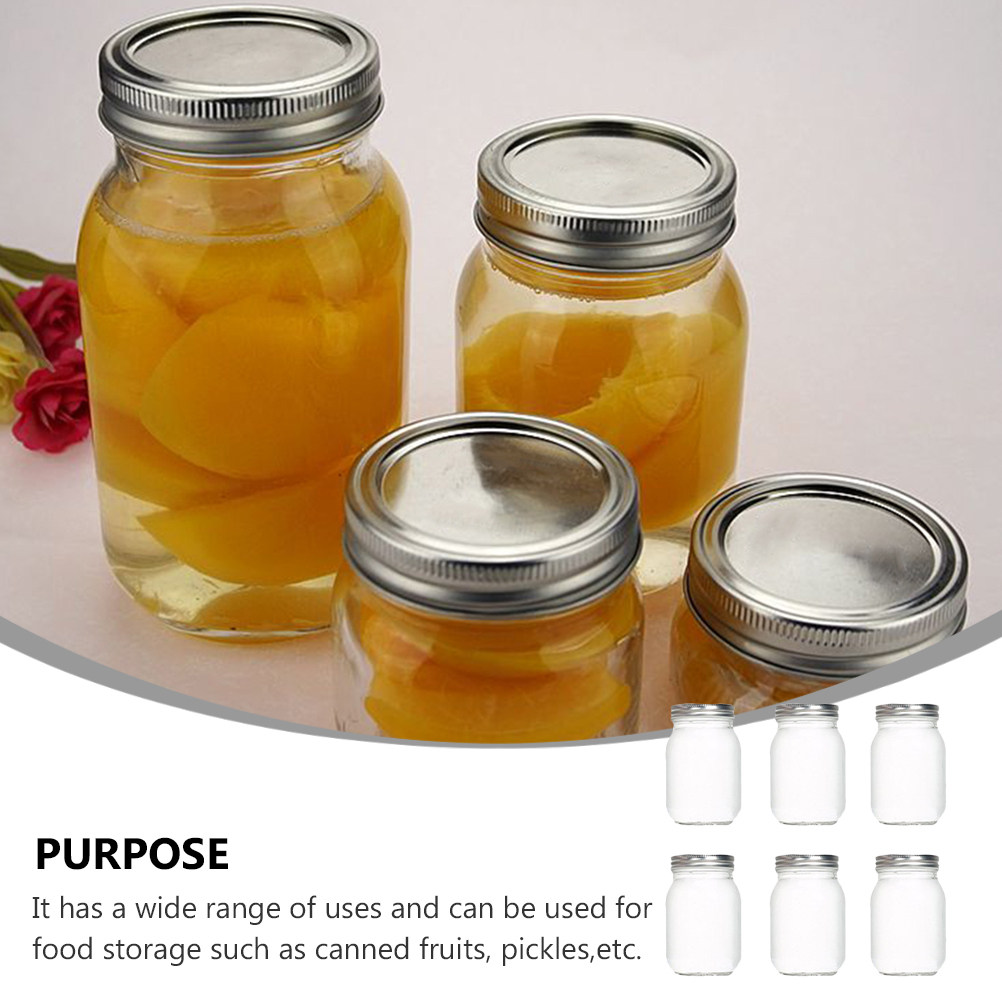 6Pcs Transparent Round Glass J - Food Storage Jars & Containers recension och pris