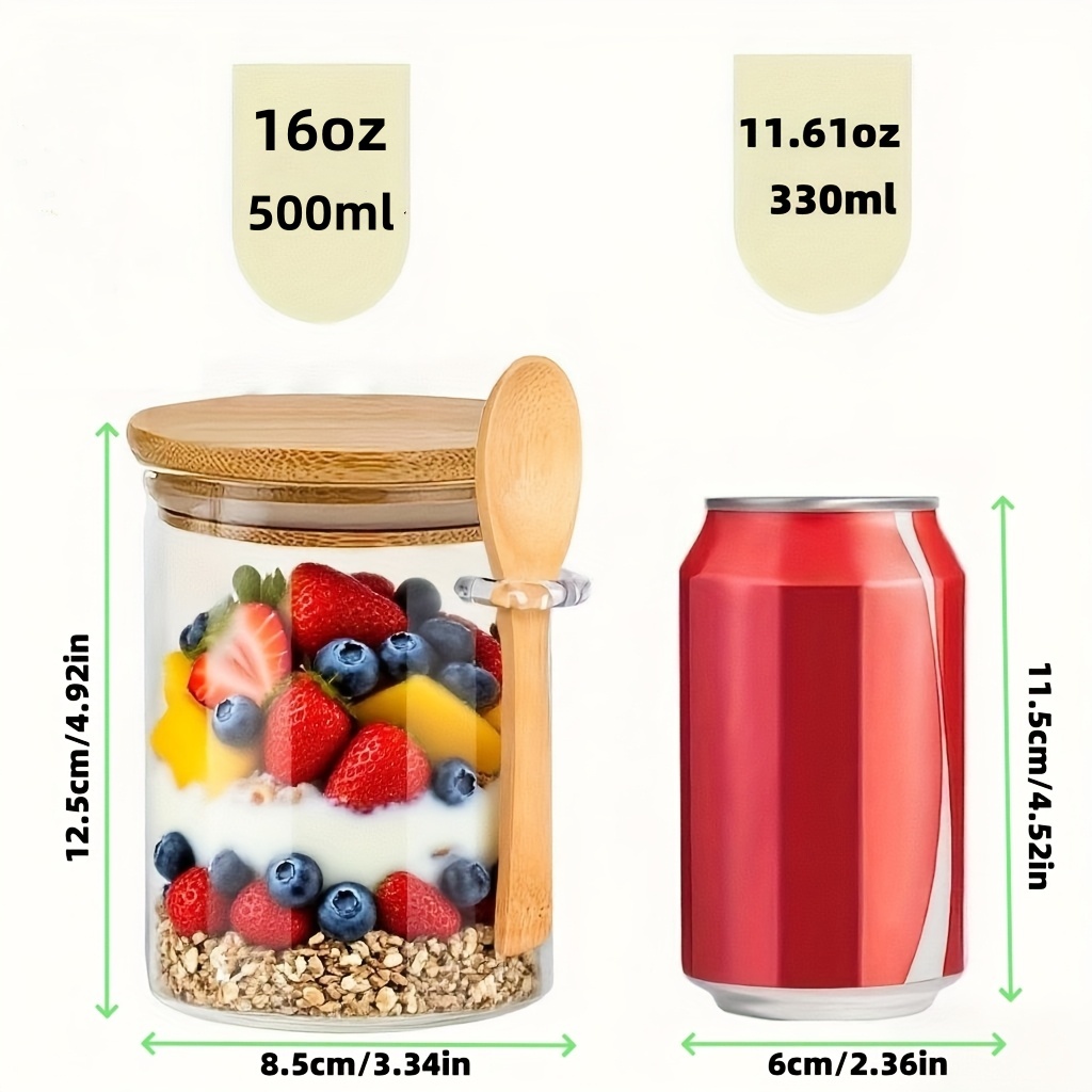 1/2/4/8Pcs Oatmeal Glass Cup S - Food Storage Glass Set recension och pris