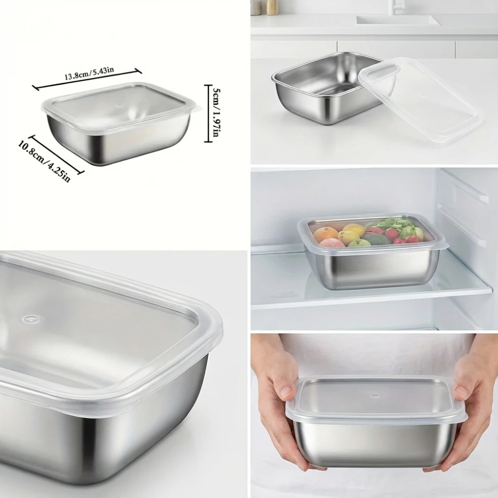 6PCS Stainless Steel Food Stor - Food Storage Lunch Box recension och pris