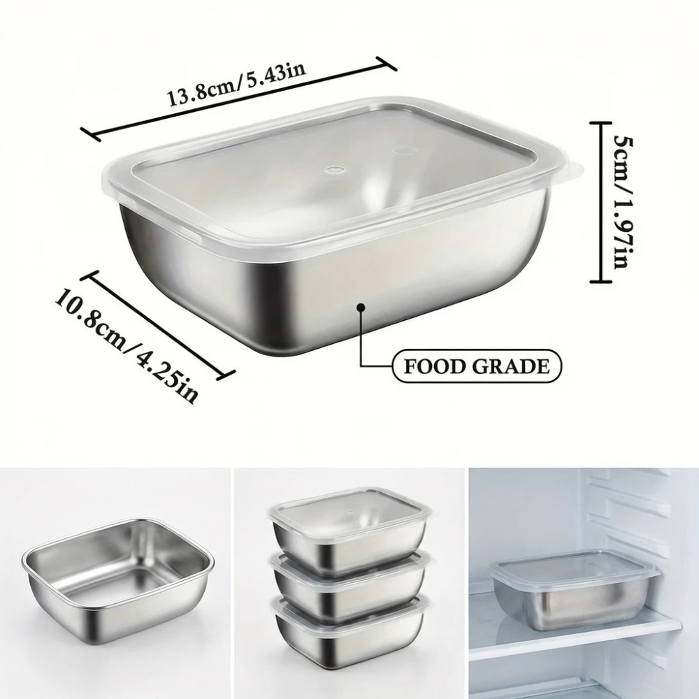 6PCS Stainless Steel Food Stor - Food Storage Lunch Box recension och pris