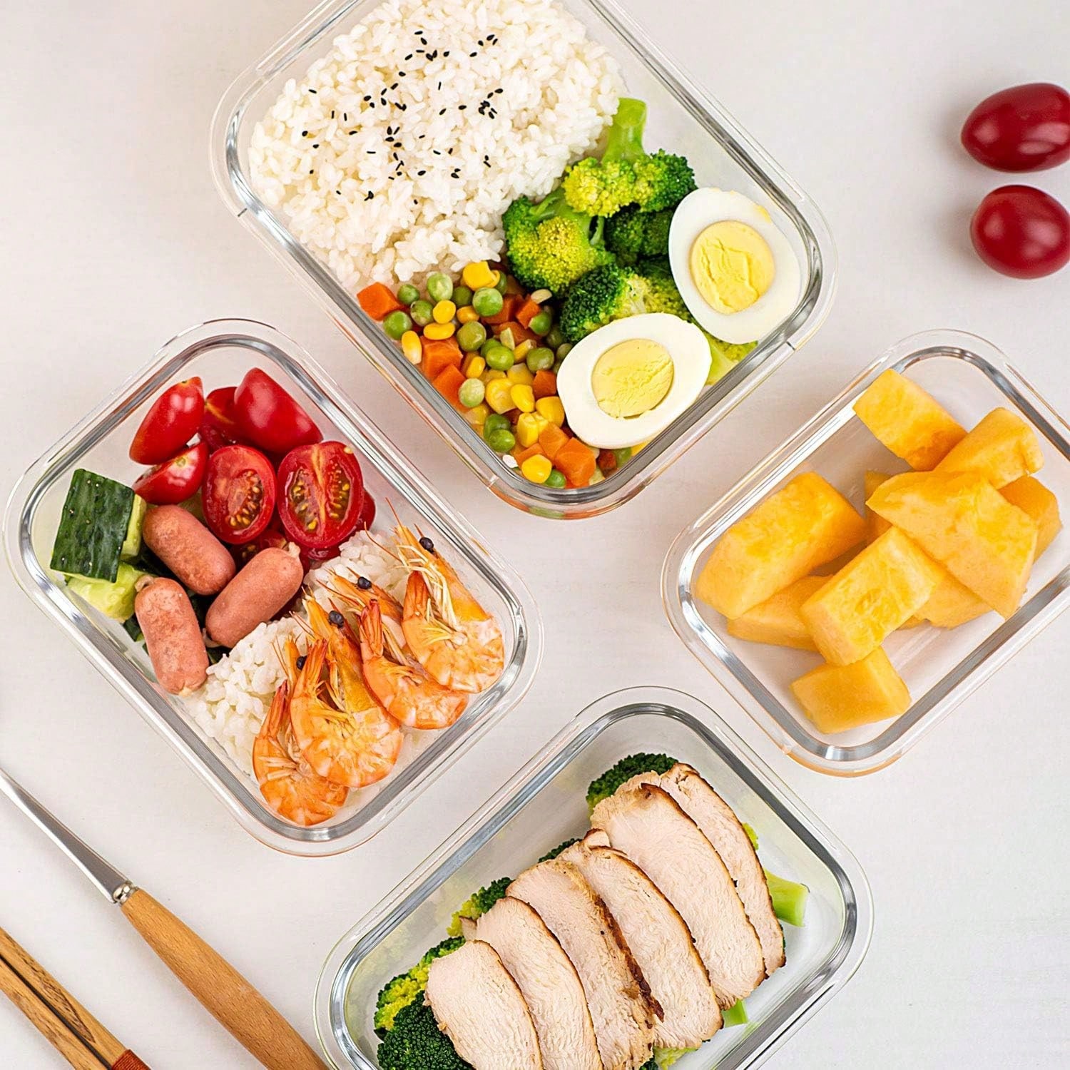 10 Pack Glass Meal Prep Contai - Food Storage Lunch Box recension och pris