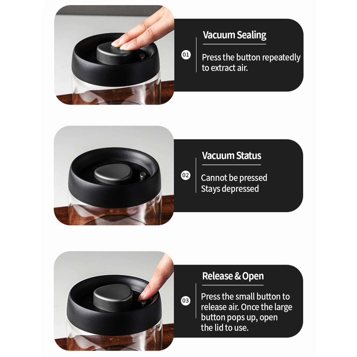 OANKR Vacuum Coffee Canister 5 - Food Storage Jars & Containers recension och pris