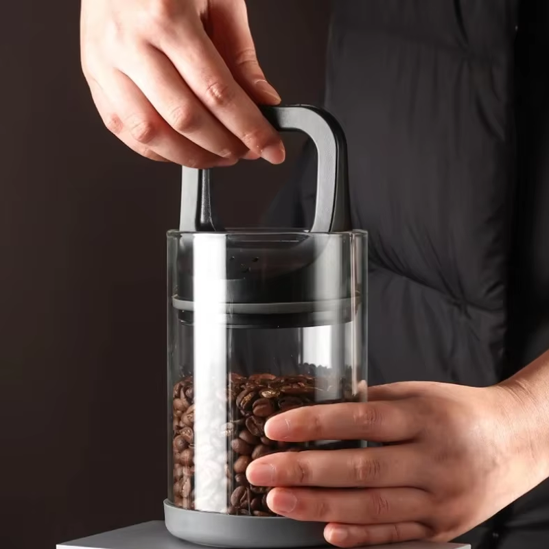 Coffee Beans Vacuum Sealed Tan - Food Storage Glass Set recension och pris