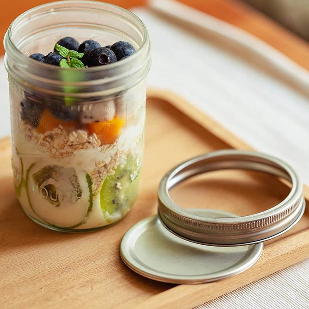 16oz Wide Mouth Mason Jars wit - Food Storage With Lids recension och pris