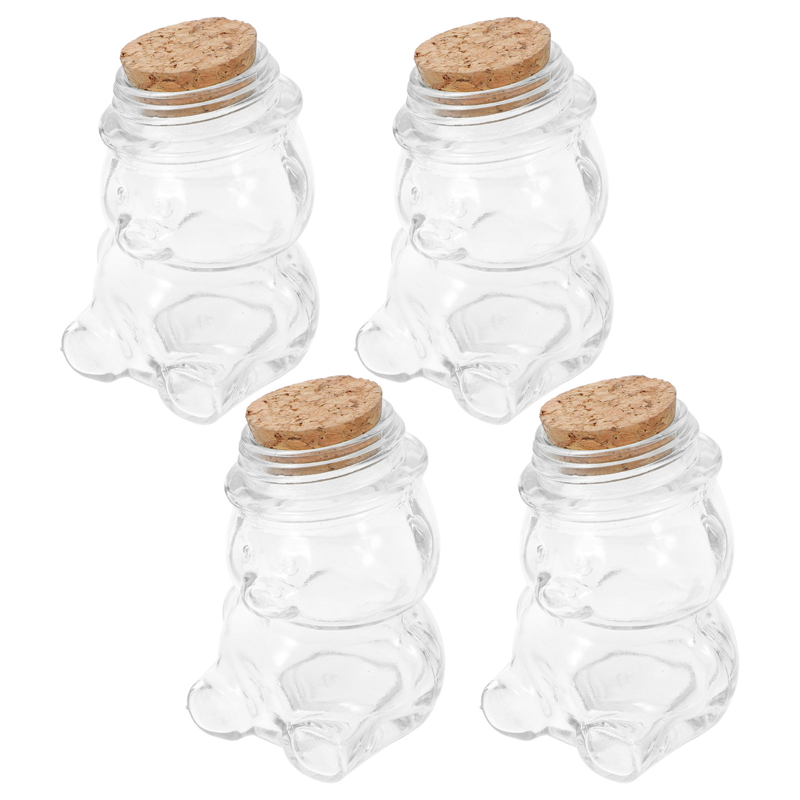 4Pcs Glass Candy Jar Set Trans - Food Storage Jars & Containers recension och pris
