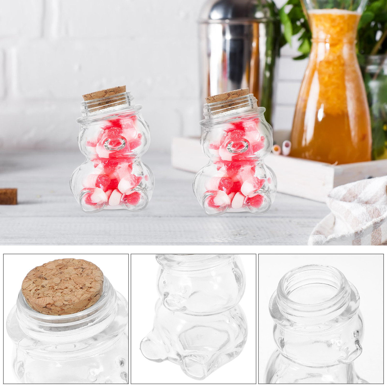 4Pcs Glass Candy Jar Set Trans - Food Storage Jars & Containers recension och pris