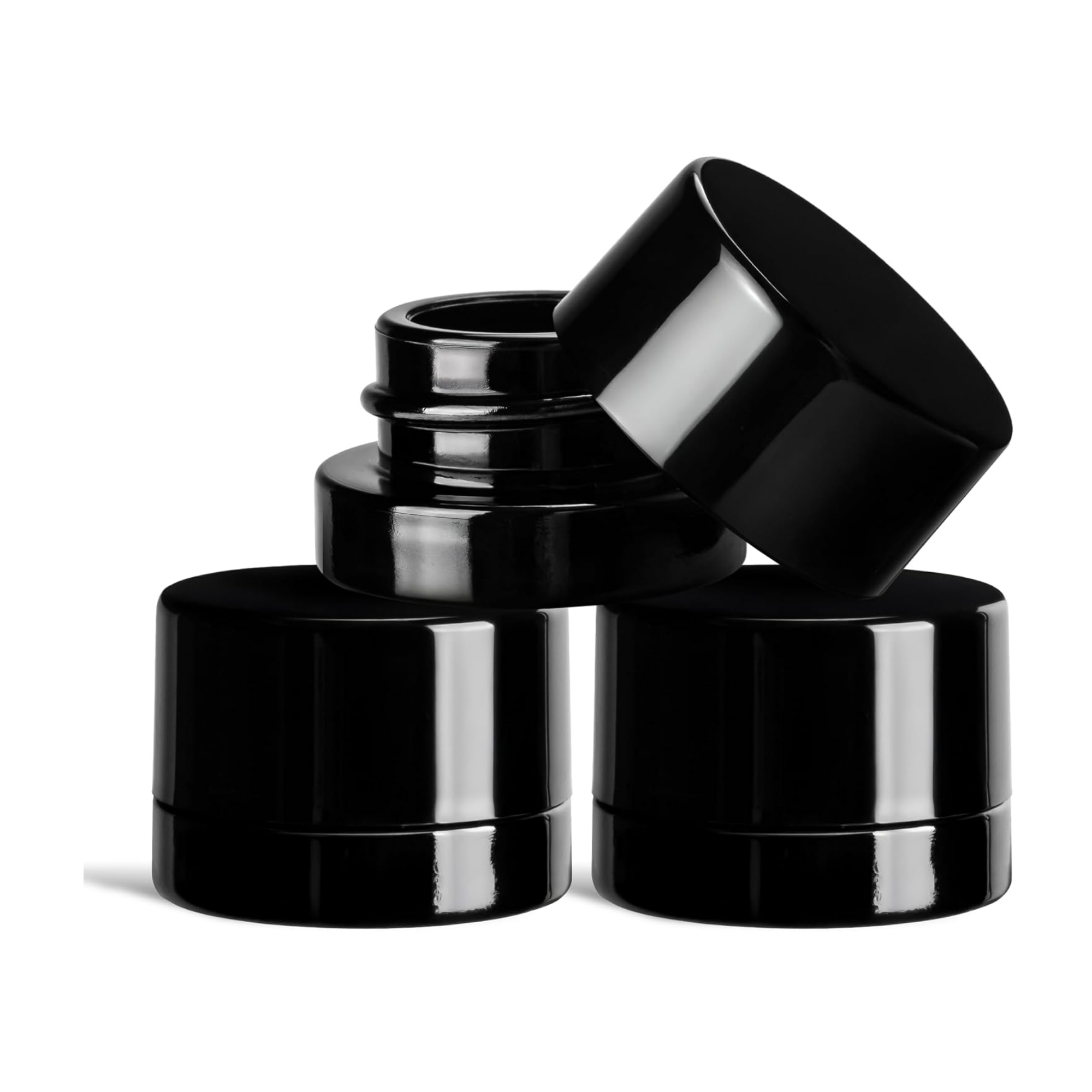 5ml Thick Black Glass Jars wit - Food Storage Glass Set recension och pris