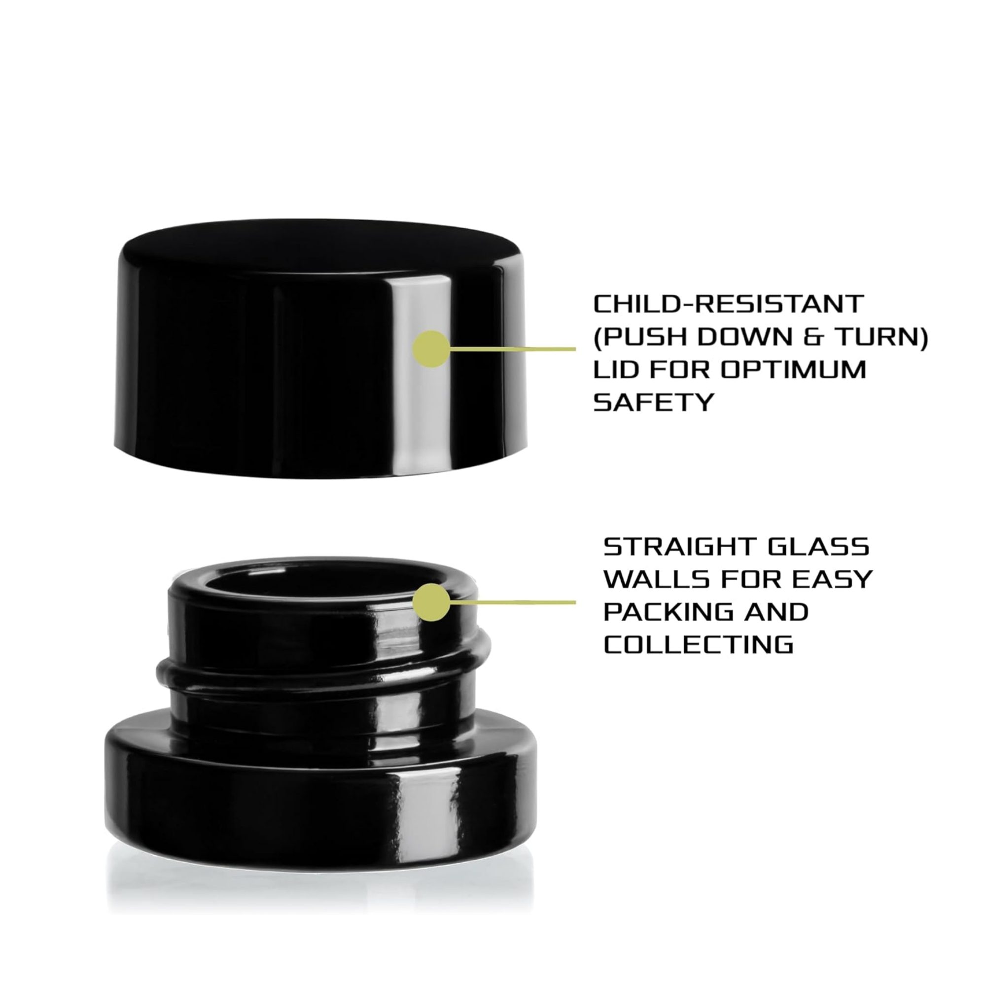 5ml Thick Black Glass Jars wit - Food Storage Glass Set recension och pris