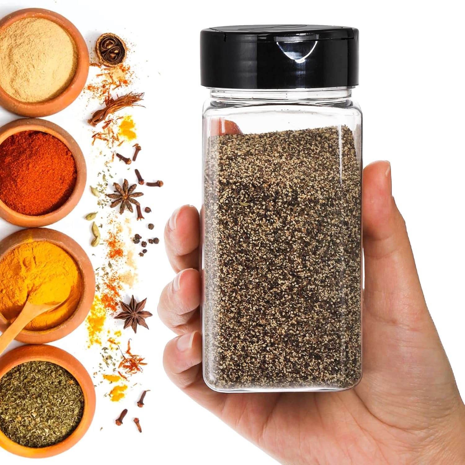 Square Large Plastic Spice Jar - Food Storage Warehouse recension och pris